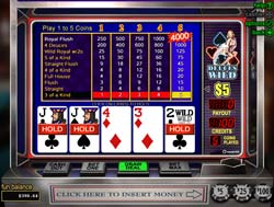Deuces wild video poker